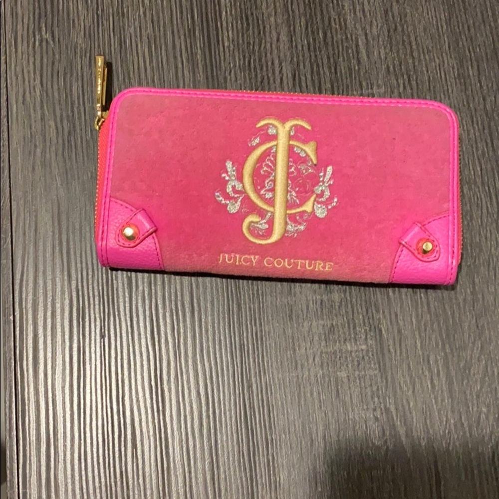 Pink Velour Juicy Couture Wallet